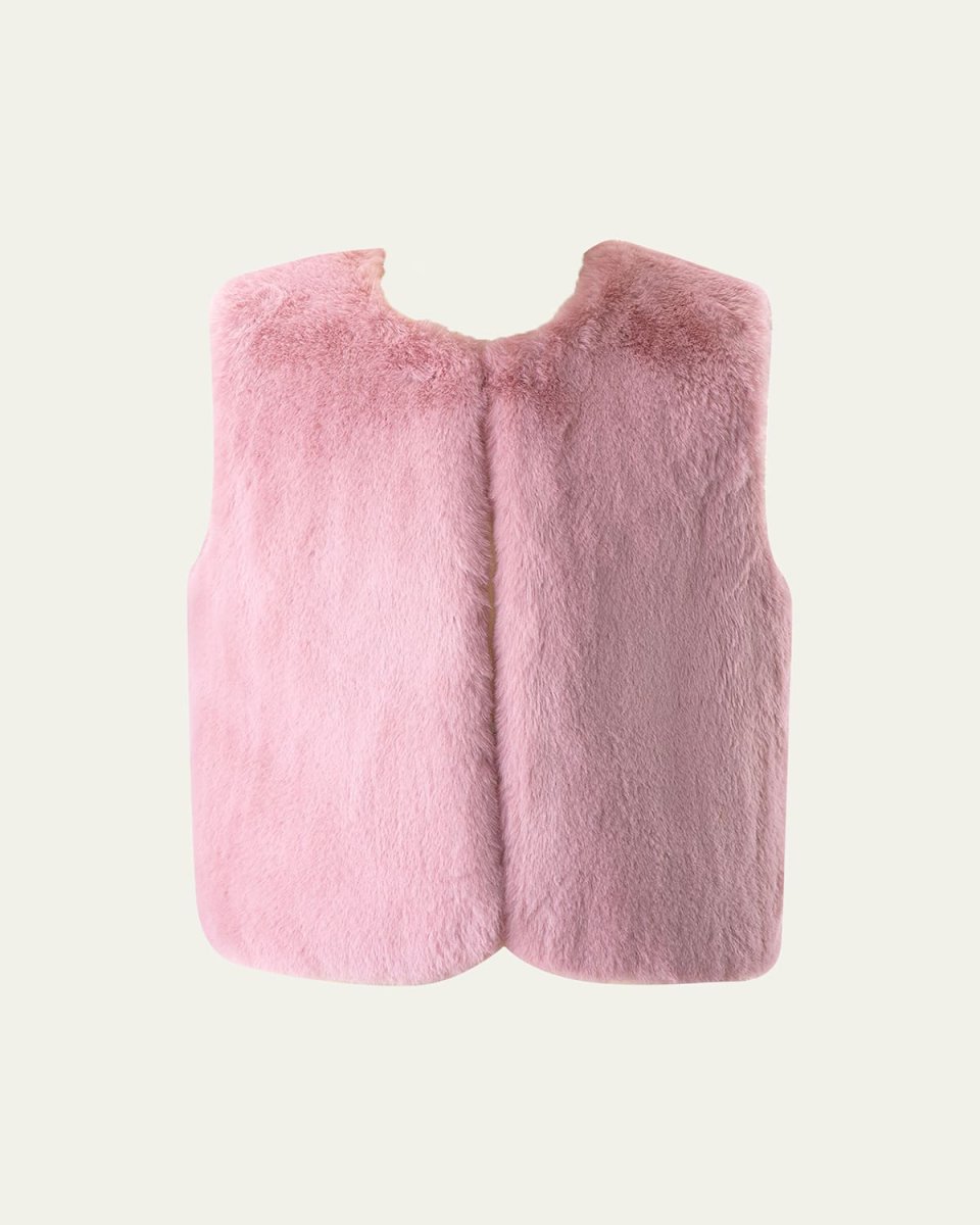 Girl's Faux Fur Vest, Size 2-